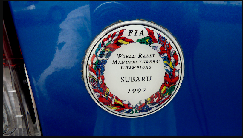 Replica Domed Badges Subaru World Rally Manifacturers Champions FIA