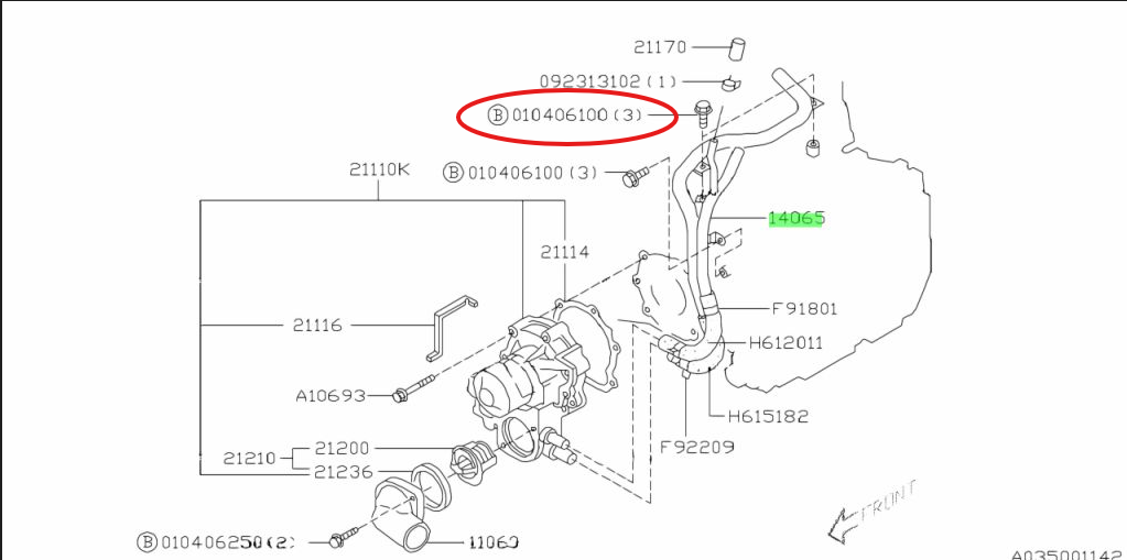 Subaru Flange Bolt 010406100