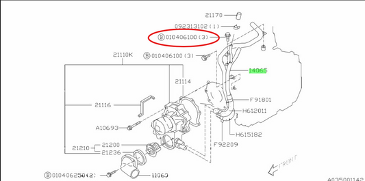 Subaru Flange Bolt 010406100