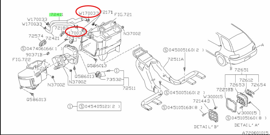 Subaru Impreza 92-07 GC8 GF8 GD Clamp 24 Heater Hose 909170033