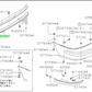 Subaru Impreza 92-00 GC8 GF8 GM8 Rear Bumper Support Beam 57760FA190 / 57760FA191 /  57760FA192