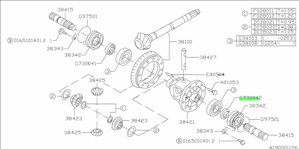 Subaru Impreza 97-04 GC8 GF8 GM8 GD Seal Front Drive Shaft LH 806730042