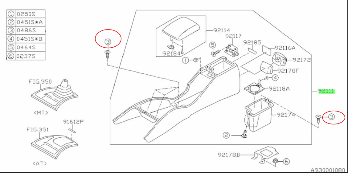 Subaru Tapping Screw 048605203 /  904860009