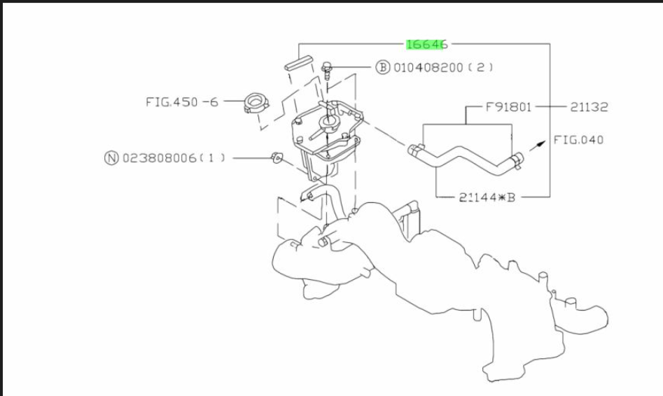 Subaru Impreza 98-00 GC8 GF8 GM8 WRX STI Protector Header Tank 16646AA010