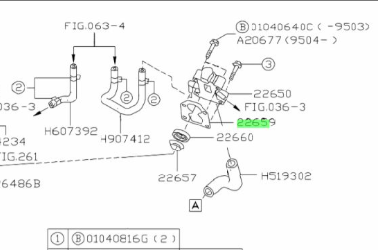 Subaru Impreza 92-98 GC8 GF8 GM8 WRX STI 22B  Idle Control Stabiliser Valve Gasket 22659AA060