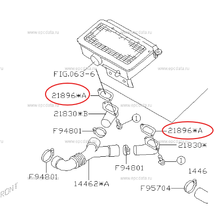 Subaru Impreza 97-21 GC8 GF8 GM8 GD WRX STI Intercooler Y Pipe Gasket 21896AA010
