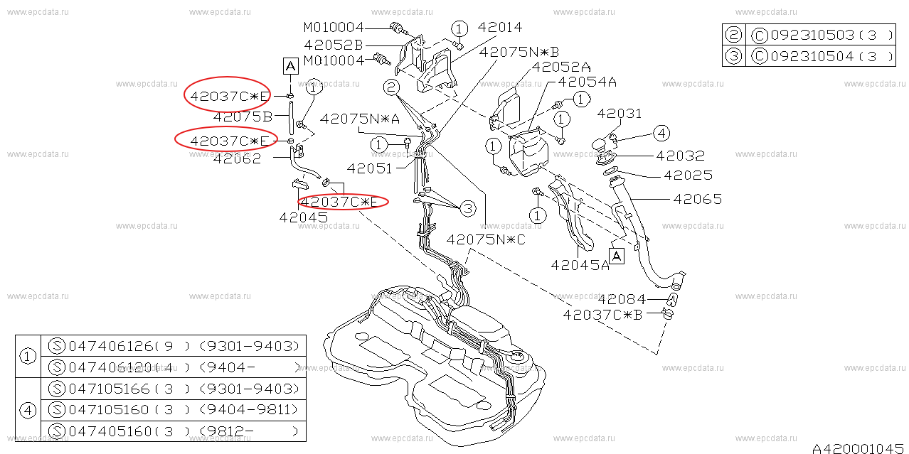 Subaru Impreza 92-00 GC8 GF8 GM8 Clamp Ventilator Hose 42038AA170