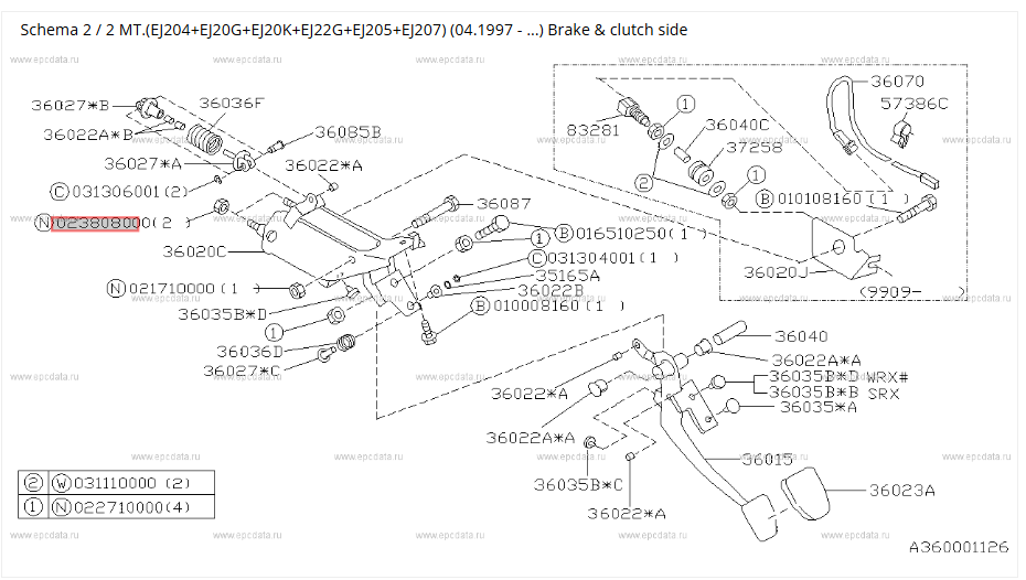 Subaru Flange Nut 023808000