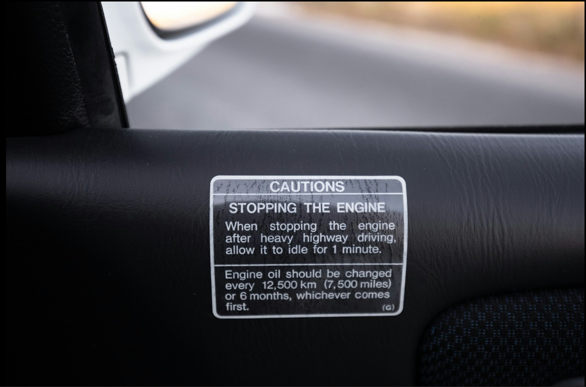 Replica Cooldown Sticker Label OEM P/N 91531AA980 For Subaru Impreza 92-00 GC8 GF8