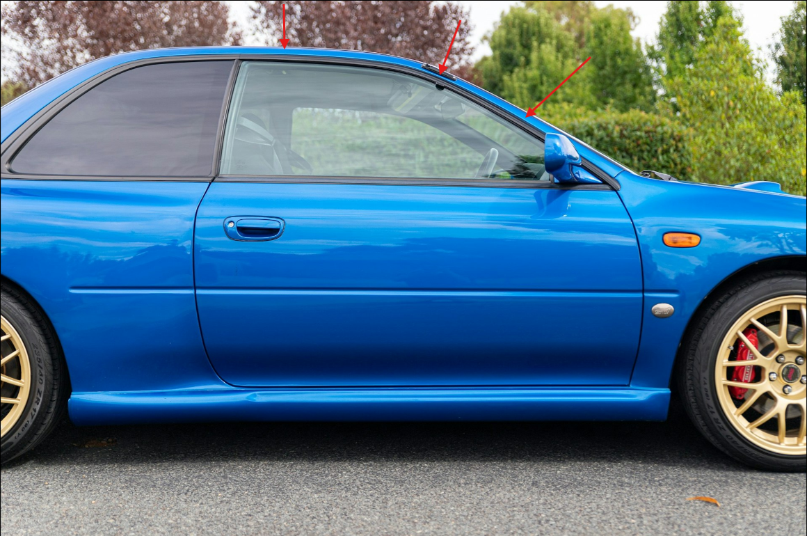 Subaru Impreza 96-00 GM8 Coupe Side Retainer Fitting Kit