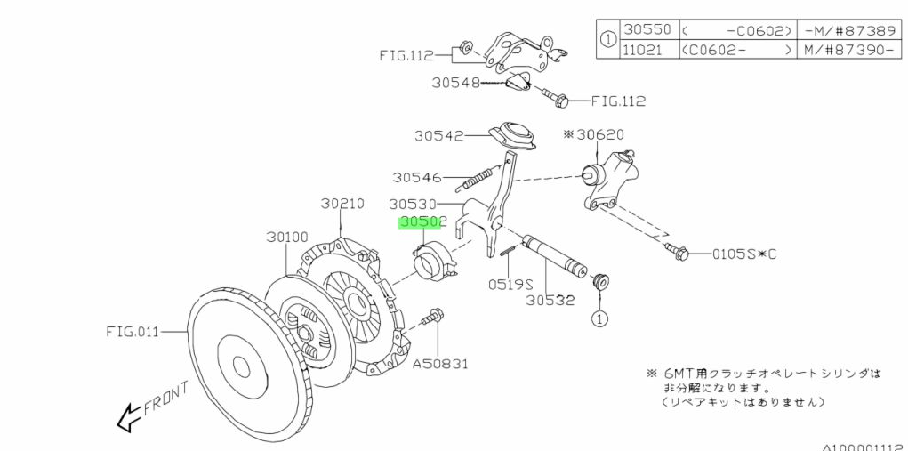 Subaru Impreza 92-14 GC8 GF8 GM8 GD WRX STI Clutch Release Bearing 30502AA130