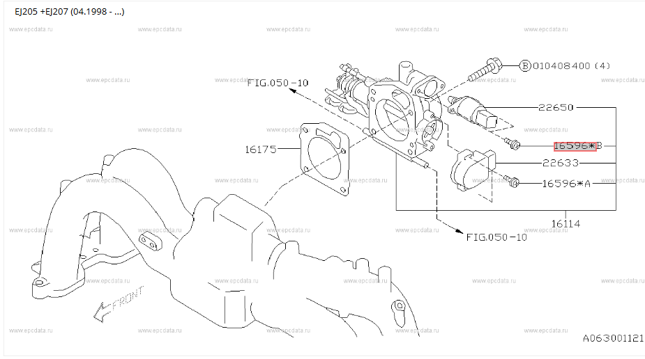 Subaru Impreza 98-00 GC8 GF8 GM8 Screw Idle Control Valve 16596AA030