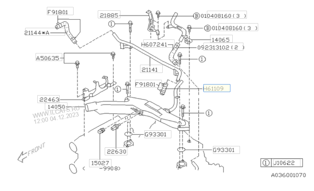 Subaru Impreza 92-21 GC8 GF8 GM8 GD Hose 807611090