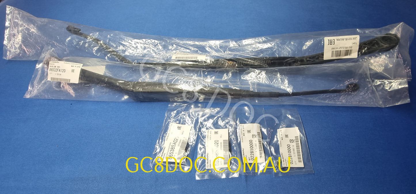 Subaru Impreza 92-00 GC8 GF8 GM8 Wiper Arms Assembly 86532FA120/86532FA160