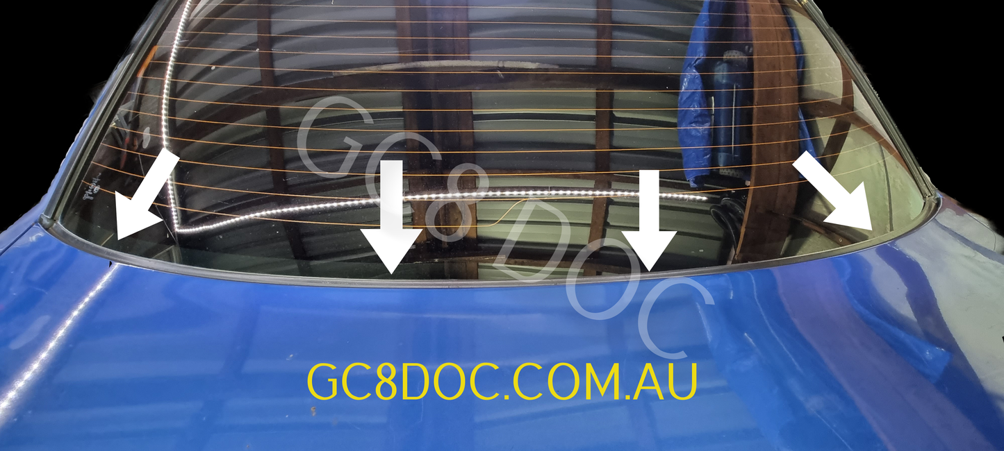Subaru Impreza 92-00 GC8 GM8 Rear Lower Windscreen Moulding Trim 65123 ...